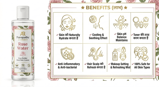 “Puropathy Rose Water Pure Natural Hydrating Toner for Glowing Skin and Refreshing Skin Care”