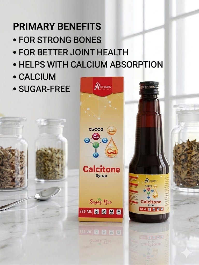 Calcitone Bone Support Calcium Syrup Ayurvedic Puropathy