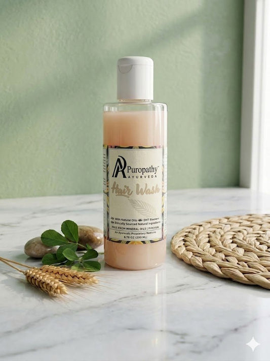 “Puropathy Ayurveda Hair Wash Herbal Shampoo for Smooth, Strong and Dandruff-Free Hair”