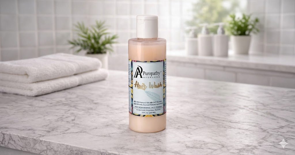 “Puropathy Ayurveda Hair Wash Herbal Shampoo for Smooth, Strong and Dandruff-Free Hair”