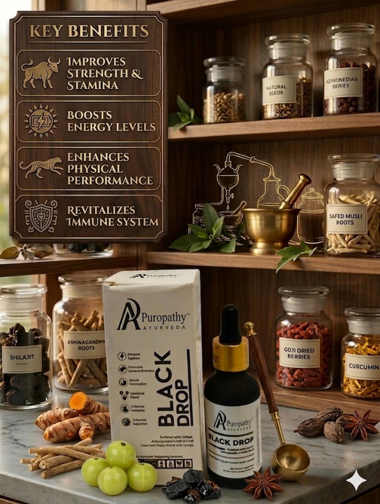 Ashwagandha Black Drop Immunity Stamina Booster Ayurvedic Puropathy