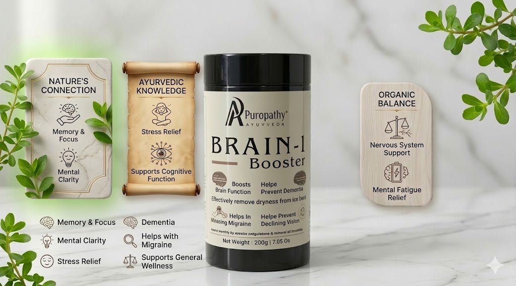“Puropathy Weak Memory Ayurvedic Supplement for Brain Health, Focus Improvement and Memory Support”