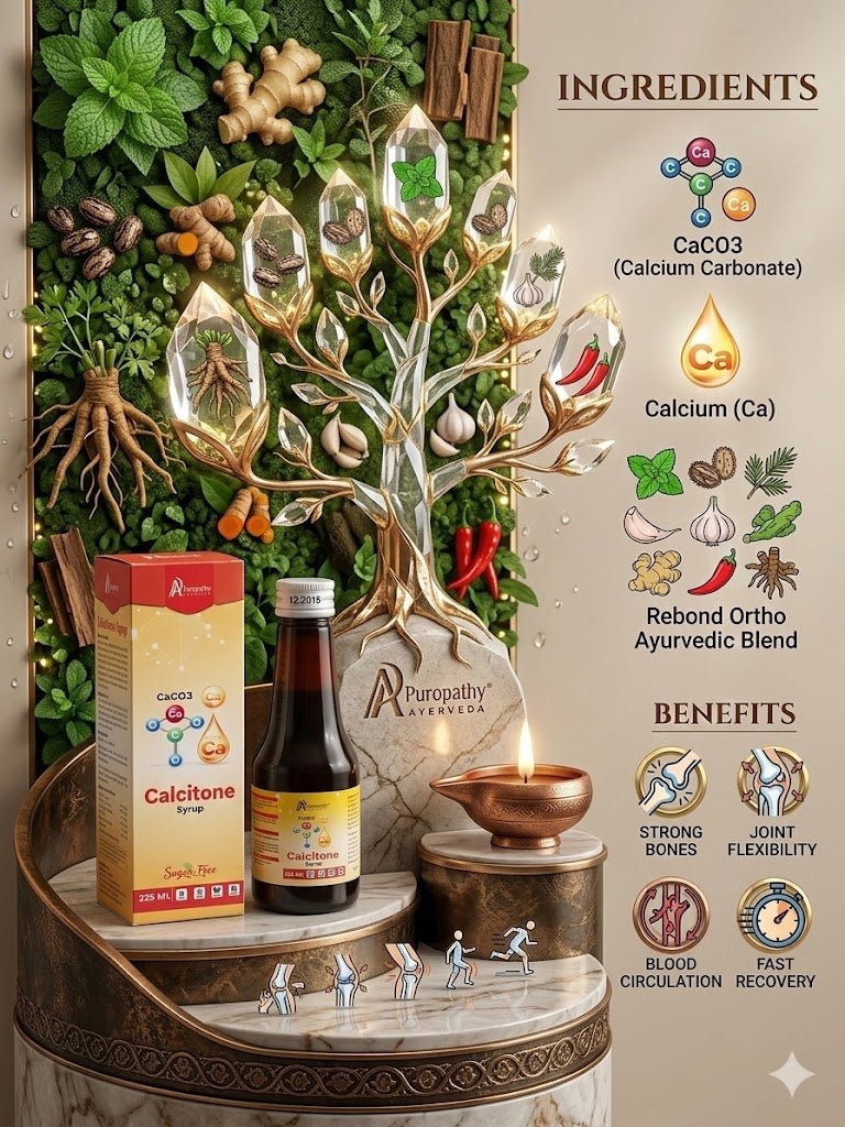 Calcitone Bone Support Calcium Syrup Ayurvedic Puropathy