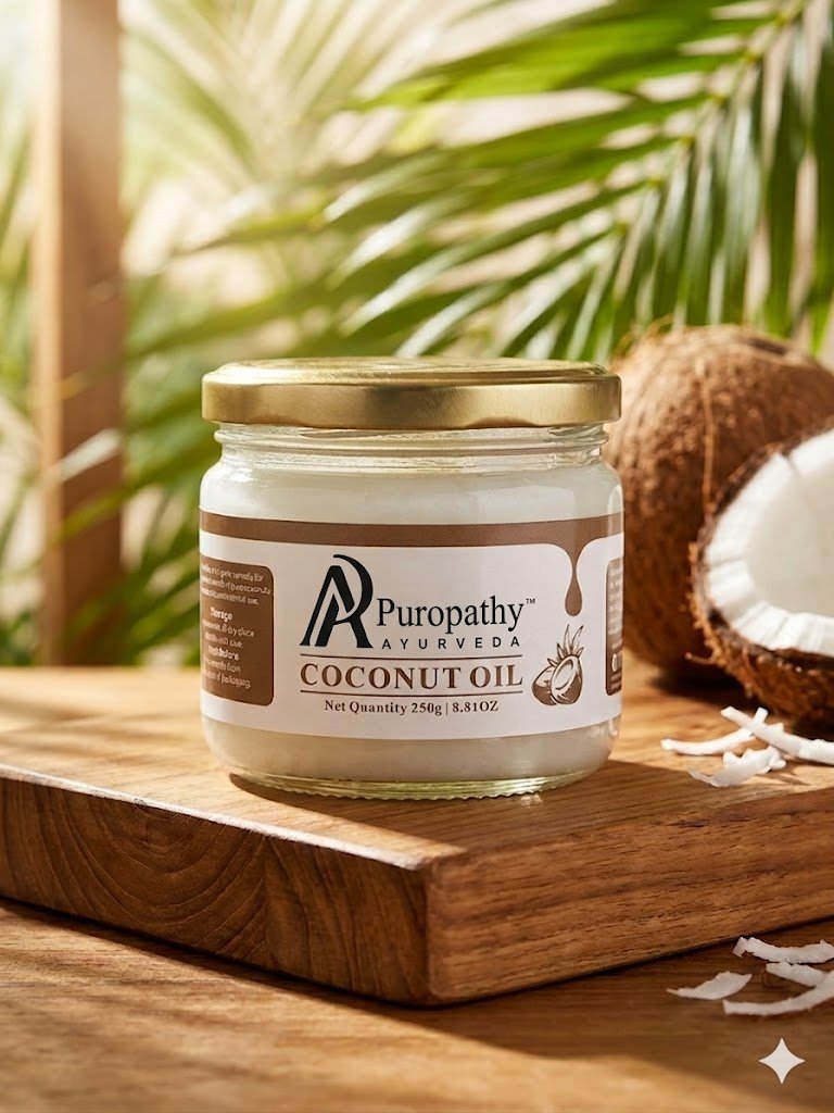 “Puropathy Pure Natural Coconut Oil Cold-Pressed Virgin Oil for Hair, Skin and Wellness Care”