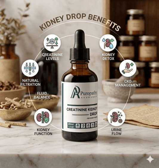 “Puropathy Creatinine Kidney Drop Ayurvedic Liquid for Kidney Detox, Creatinine Control and Renal Health Support”
