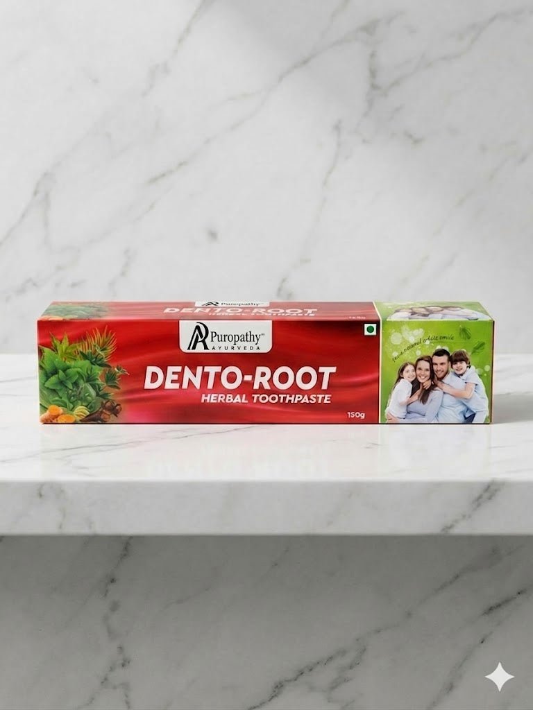 Dento Root Herbal Toothpaste Natural Teeth Care Puropathy