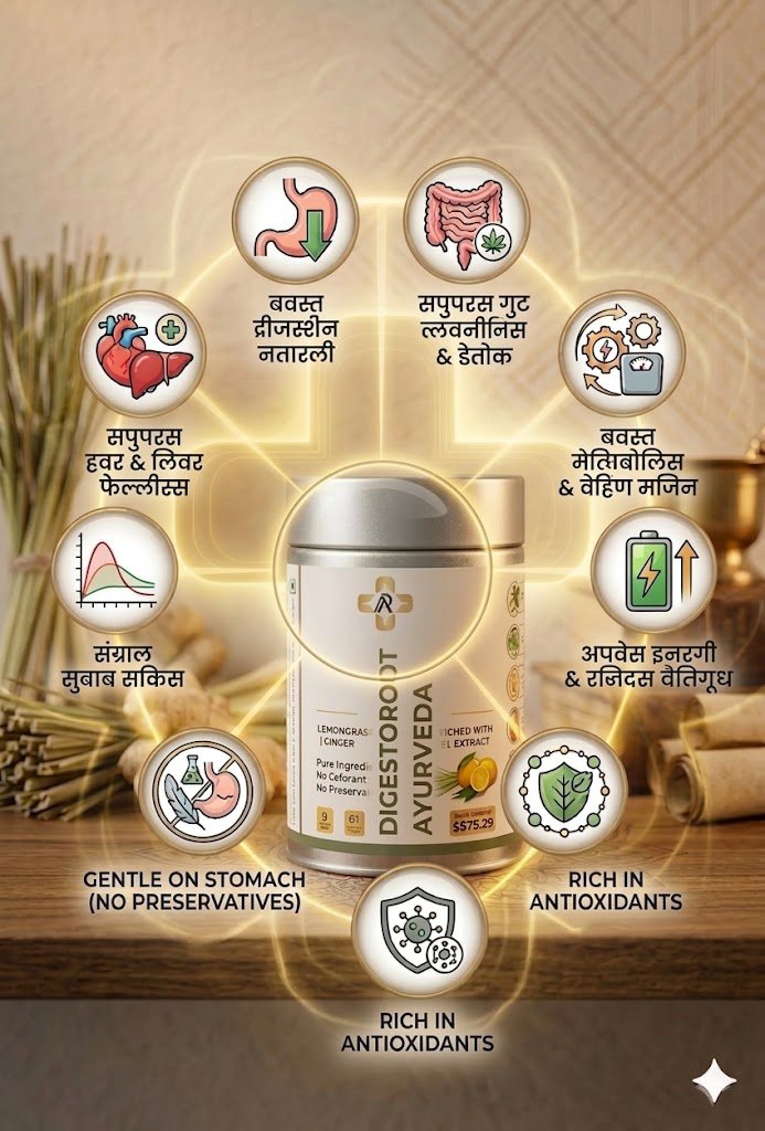	Digestoroot Gas Bloating Digestive Care Ayurvedic Puropathy