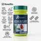 Puropathy Ayurveda Jeevan B.P Care powder bottle on a wooden surface with natural light