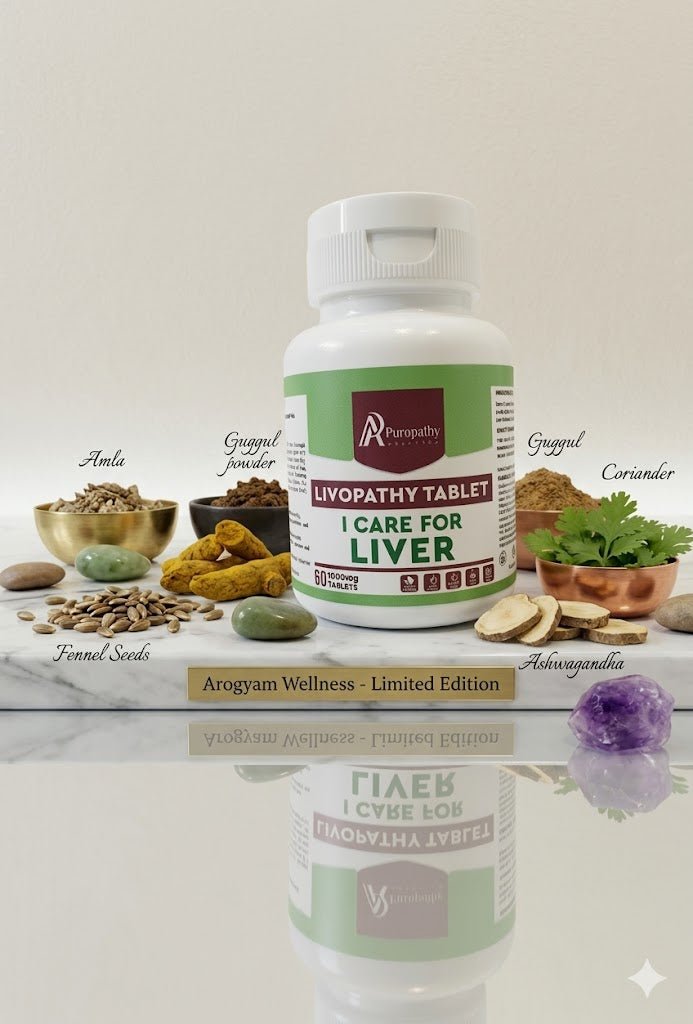 Puropathy Ayurvedic Liver Support Tablet for Liver Detox and Healthy Digestion