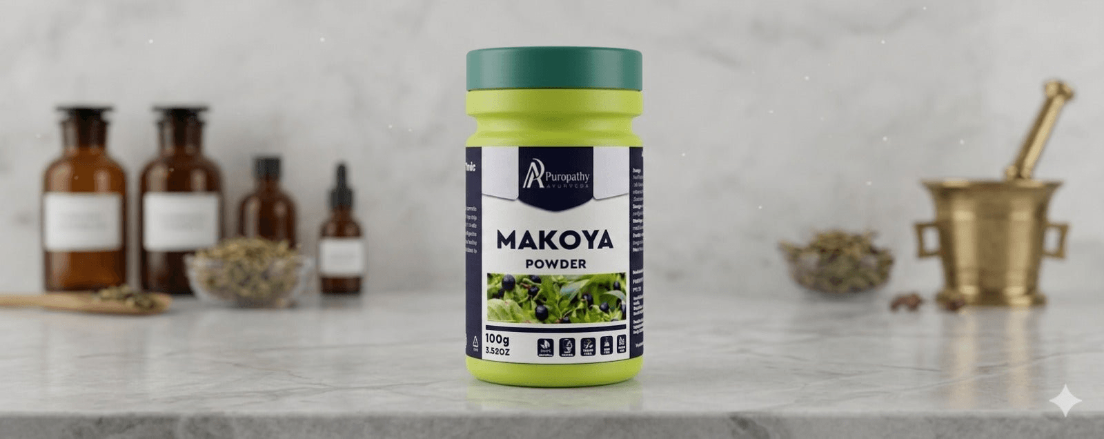 “Puropathy Makoya Powder Ayurvedic Herbal Supplement for Strength, Stamina and Wellness Support”