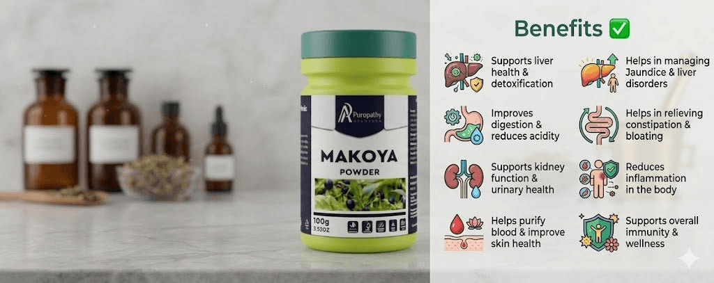 “Puropathy Makoya Powder Ayurvedic Herbal Supplement for Strength, Stamina and Wellness Support”