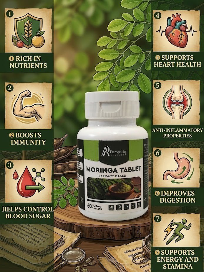 “Puropathy Natural Care Moringa Capsules with Powerful Antioxidants for Immunity, Energy and Overall Wellness”