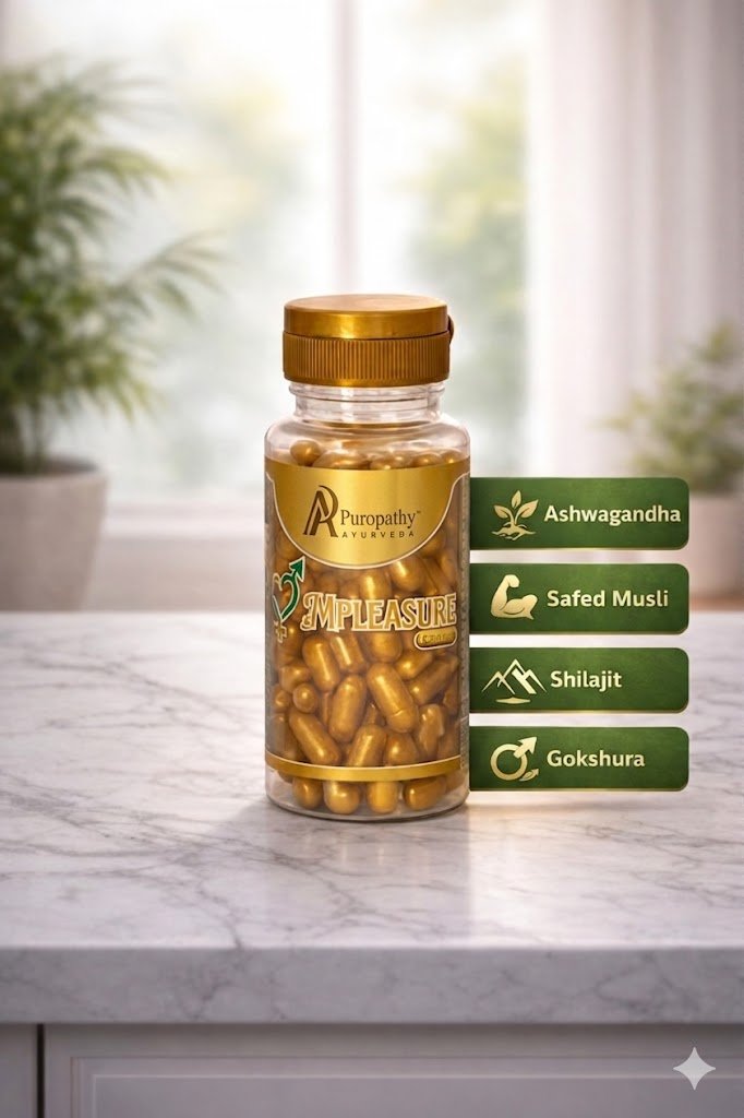 “Puropathy MPLEASURE Capsules Ayurvedic Supplement for Men’s Vitality, Strength and Performance Support”