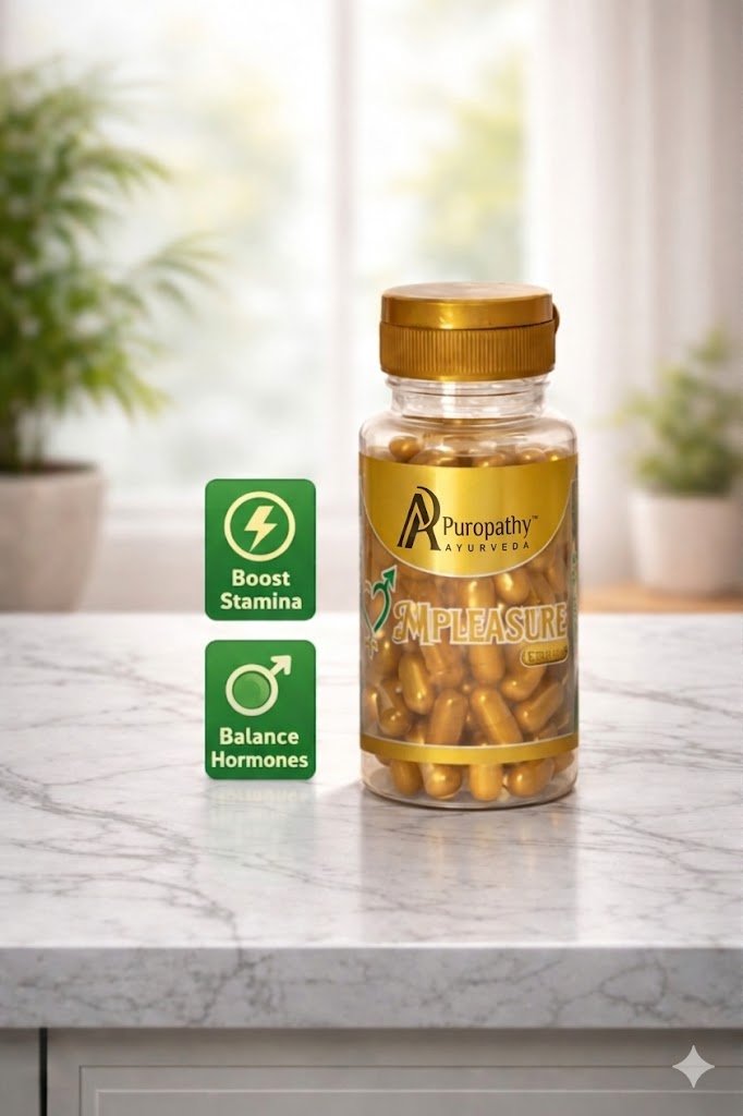 “Puropathy MPLEASURE Capsules Ayurvedic Supplement for Men’s Vitality, Strength and Performance Support”