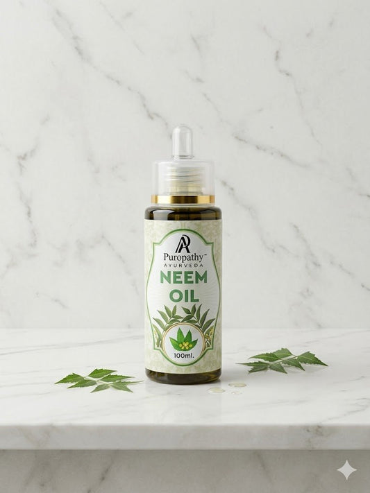 “Puropathy Neem Oil Cold-Pressed Ayurvedic Oil for Acne, Skin Healing and Scalp Care”