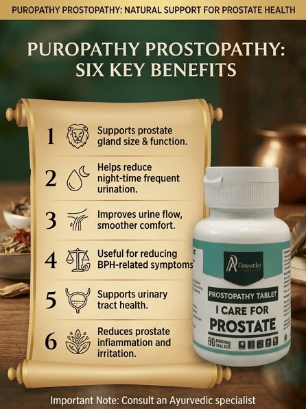 “Puropathy Prostate Care Ayurvedic Supplement for Enlarged Prostate, Urinary Health and Men's Wellness”