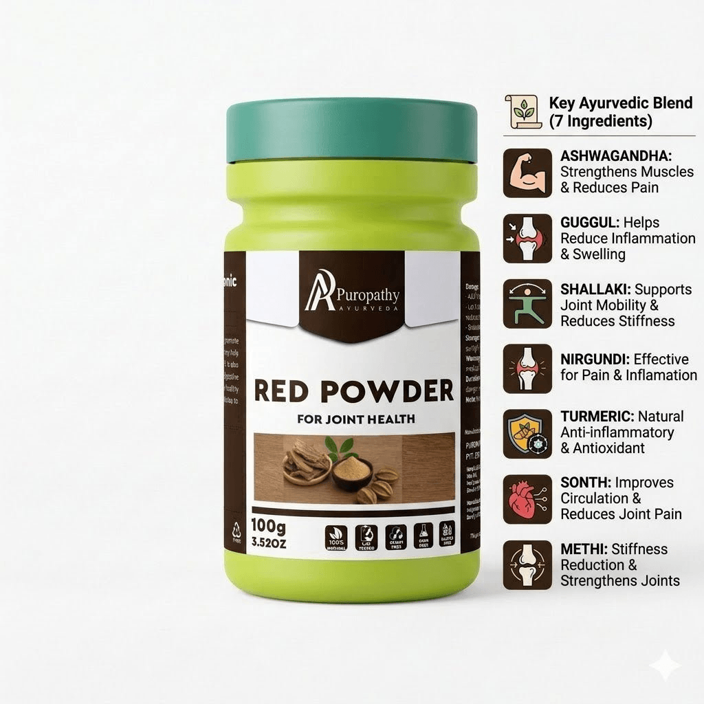 “Puropathy RED Powder Ayurvedic Herbal Blend for Energy, Stamina and Daily Wellness Support”