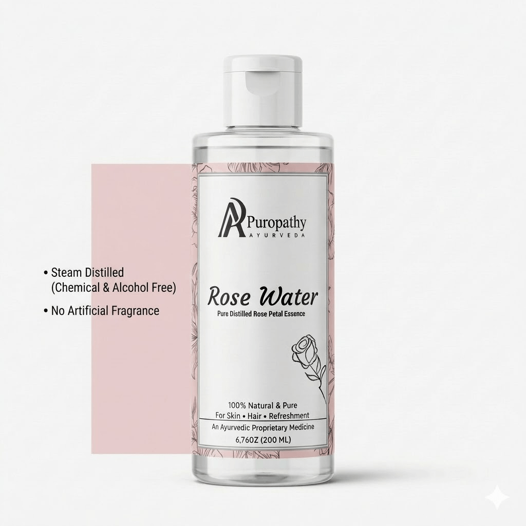 “Puropathy Rose Water Pure Natural Hydrating Toner for Glowing Skin and Refreshing Skin Care”