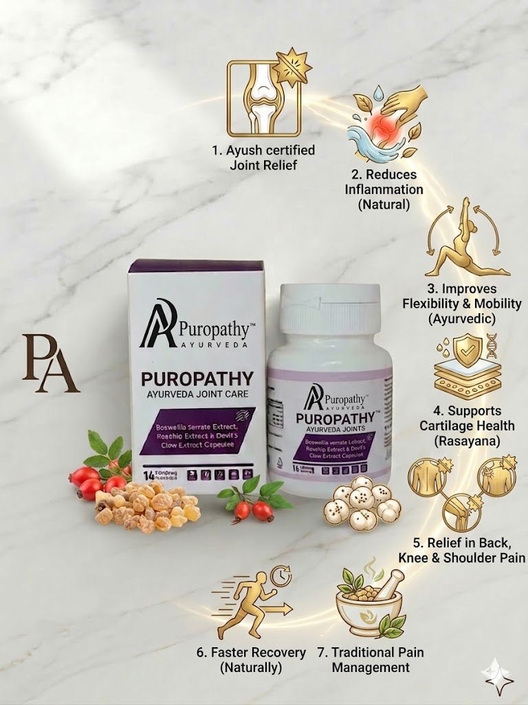 “Puropathy STIFFOMIC-RS Capsules Ayurvedic Joint Support Formula for Stiffness, Pain Relief and Mobility Improvement”