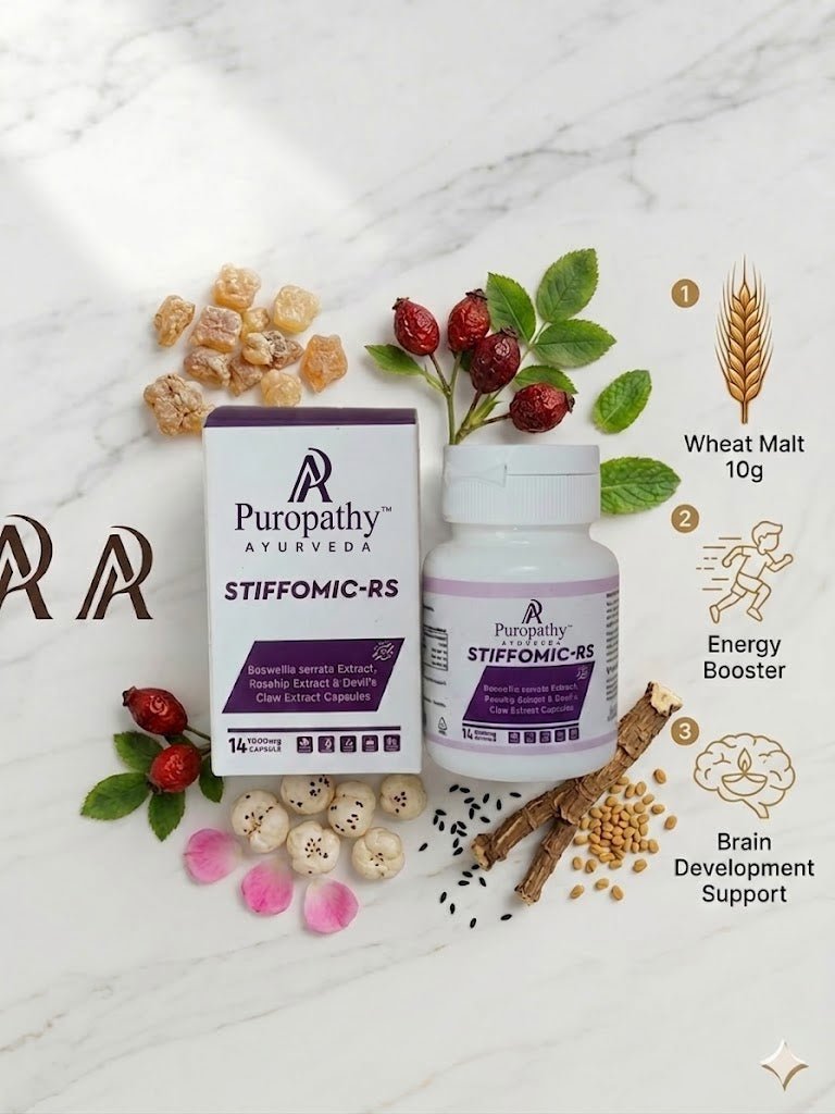 “Puropathy STIFFOMIC-RS Capsules Ayurvedic Joint Support Formula for Stiffness, Pain Relief and Mobility Improvement”